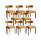 Nordic Style Colorful Side Chair Flannelette Side Dining Chair for Home Use Orange 8 Piece Set Clearhalo 'Dining Chairs' 'Dining Tables & Seating' 'dining_chair' 'furn' 'furn_dining_chair' 'Furniture' 'Kitchen & Dining Furniture' 7014644