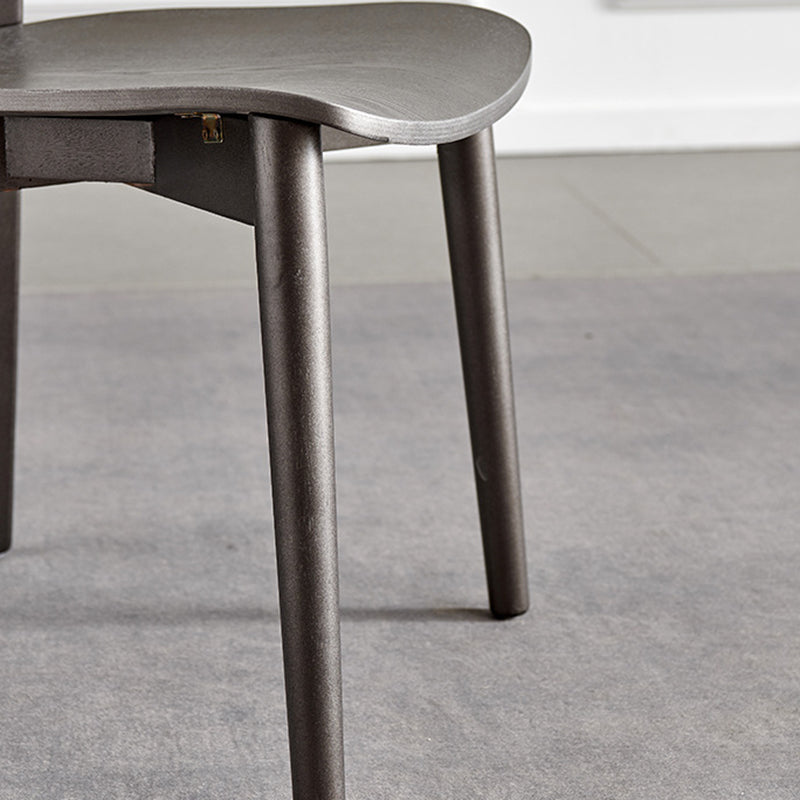 Armless Kitchen Dining Chairs Solid Wood Open Back Dining Chairs Clearhalo 'Dining Chairs' 'Dining Tables & Seating' 'dining_chair' 'furn' 'furn_dining_chair' 'Furniture' 'Kitchen & Dining Furniture' 7014657