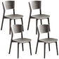 Armless Kitchen Dining Chairs Solid Wood Open Back Dining Chairs Black 4 Piece Set Clearhalo 'Dining Chairs' 'Dining Tables & Seating' 'dining_chair' 'furn' 'furn_dining_chair' 'Furniture' 'Kitchen & Dining Furniture' 7014658