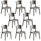 Armless Kitchen Dining Chairs Solid Wood Open Back Dining Chairs Black 8 Piece Set Clearhalo 'Dining Chairs' 'Dining Tables & Seating' 'dining_chair' 'furn' 'furn_dining_chair' 'Furniture' 'Kitchen & Dining Furniture' 7014661