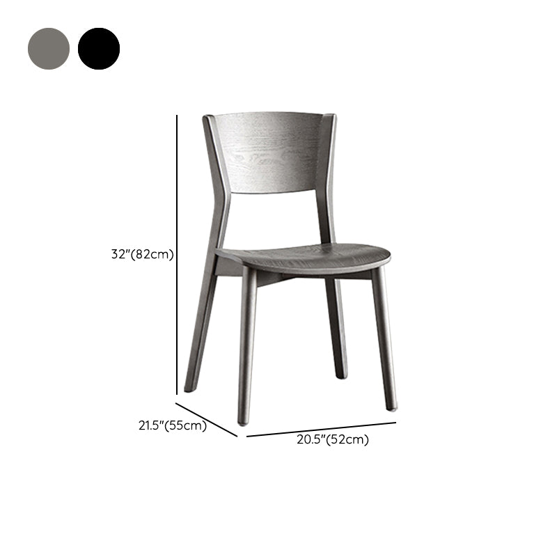Armless Kitchen Dining Chairs Solid Wood Open Back Dining Chairs Clearhalo 'Dining Chairs' 'Dining Tables & Seating' 'dining_chair' 'furn' 'furn_dining_chair' 'Furniture' 'Kitchen & Dining Furniture' 7014662