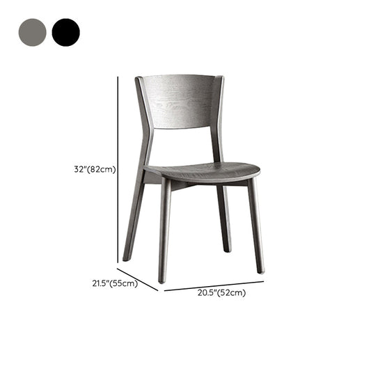 Armless Kitchen Dining Chairs Solid Wood Open Back Dining Chairs Clearhalo 'Dining Chairs' 'Dining Tables & Seating' 'dining_chair' 'furn' 'furn_dining_chair' 'Furniture' 'Kitchen & Dining Furniture' 7014662