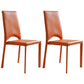 Modern Simple Side Chair Faux Leather Side Dining Chair for Home Use Orange 2 Piece Set Clearhalo 'Dining Chairs' 'Dining Tables & Seating' 'dining_chair' 'furn' 'furn_dining_chair' 'Furniture' 'Kitchen & Dining Furniture' 7014665
