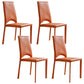 Modern Simple Side Chair Faux Leather Side Dining Chair for Home Use Orange 4 Piece Set Clearhalo 'Dining Chairs' 'Dining Tables & Seating' 'dining_chair' 'furn' 'furn_dining_chair' 'Furniture' 'Kitchen & Dining Furniture' 7014668