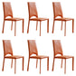 Modern Simple Side Chair Faux Leather Side Dining Chair for Home Use Orange 6 Piece Set Clearhalo 'Dining Chairs' 'Dining Tables & Seating' 'dining_chair' 'furn' 'furn_dining_chair' 'Furniture' 'Kitchen & Dining Furniture' 7014670