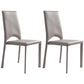 Modern Simple Side Chair Faux Leather Side Dining Chair for Home Use Grey 2 Piece Set Clearhalo 'Dining Chairs' 'Dining Tables & Seating' 'dining_chair' 'furn' 'furn_dining_chair' 'Furniture' 'Kitchen & Dining Furniture' 7014675