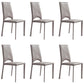 Modern Simple Side Chair Faux Leather Side Dining Chair for Home Use Grey 6 Piece Set Clearhalo 'Dining Chairs' 'Dining Tables & Seating' 'dining_chair' 'furn' 'furn_dining_chair' 'Furniture' 'Kitchen & Dining Furniture' 7014679