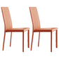 Modern Simple Side Chair Faux Leather Side Dining Chair for Home Use Light Orange 2 Piece Set Clearhalo 'Dining Chairs' 'Dining Tables & Seating' 'dining_chair' 'furn' 'furn_dining_chair' 'Furniture' 'Kitchen & Dining Furniture' 7014684