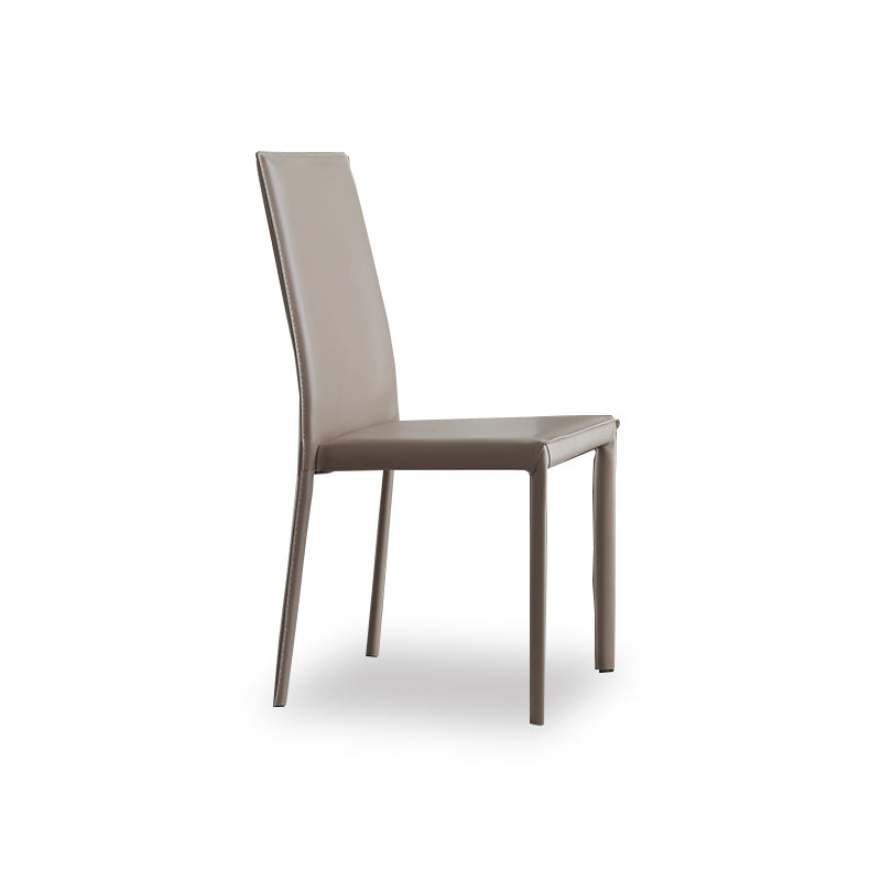 Modern Simple Side Chair Faux Leather Side Dining Chair for Home Use Cream Gray 1 Piece Clearhalo 'Dining Chairs' 'Dining Tables & Seating' 'dining_chair' 'furn' 'furn_dining_chair' 'Furniture' 'Kitchen & Dining Furniture' 7014688