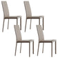 Modern Simple Side Chair Faux Leather Side Dining Chair for Home Use Cream Gray 4 Piece Set Clearhalo 'Dining Chairs' 'Dining Tables & Seating' 'dining_chair' 'furn' 'furn_dining_chair' 'Furniture' 'Kitchen & Dining Furniture' 7014690