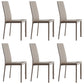 Modern Simple Side Chair Faux Leather Side Dining Chair for Home Use Cream Gray 6 Piece Set Clearhalo 'Dining Chairs' 'Dining Tables & Seating' 'dining_chair' 'furn' 'furn_dining_chair' 'Furniture' 'Kitchen & Dining Furniture' 7014691