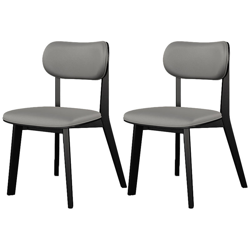 Modern Simple Side Chair Wooden Base Side Dining Chair for Home Use