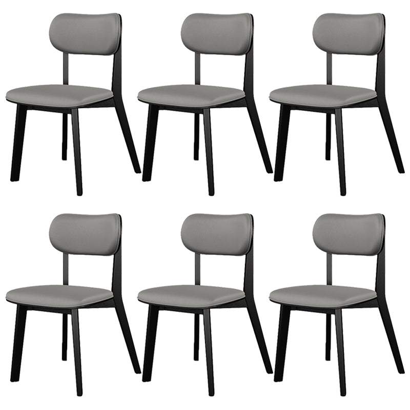 Modern Simple Side Chair Wooden Base Side Dining Chair for Home Use