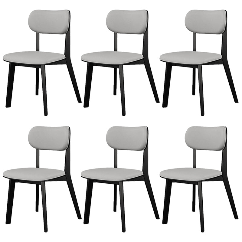 Modern Simple Side Chair Wooden Base Side Dining Chair for Home Use