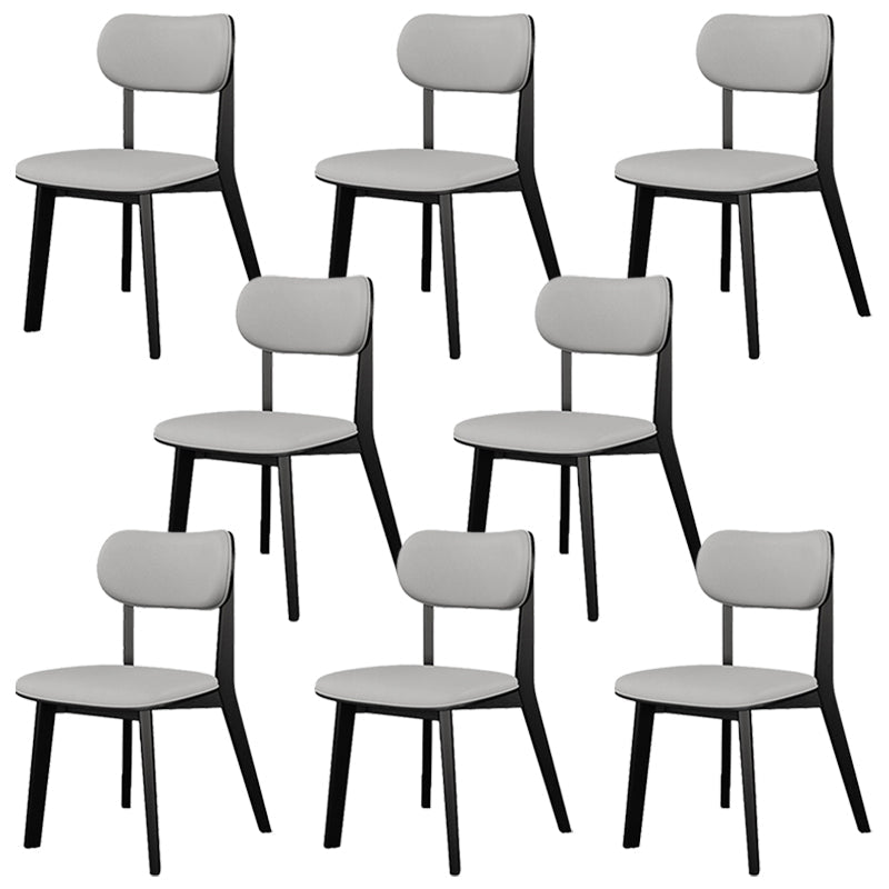 Modern Simple Side Chair Wooden Base Side Dining Chair for Home Use