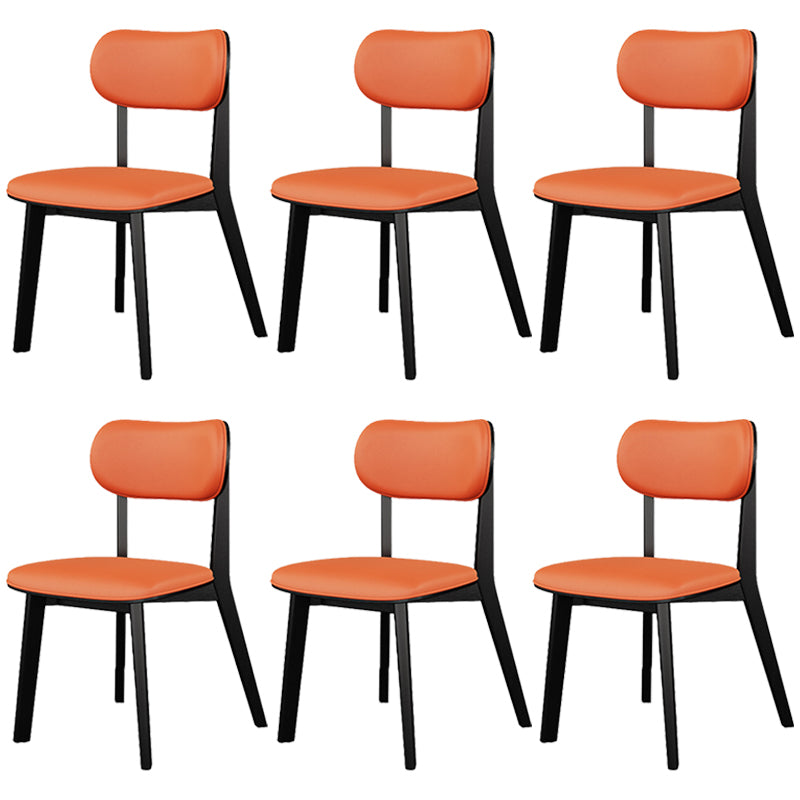 Modern Simple Side Chair Wooden Base Side Dining Chair for Home Use