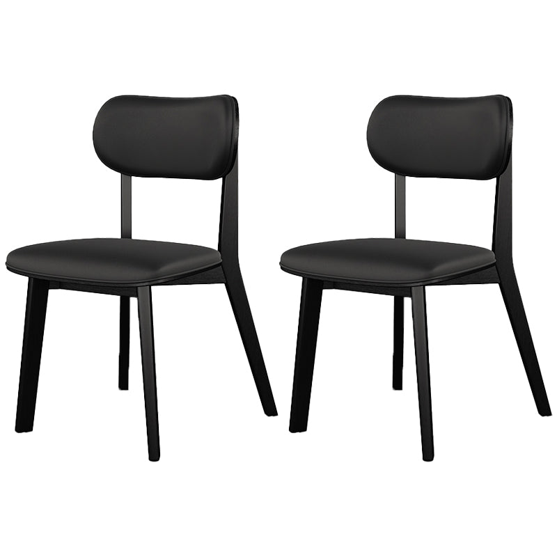Modern Simple Side Chair Wooden Base Side Dining Chair for Home Use