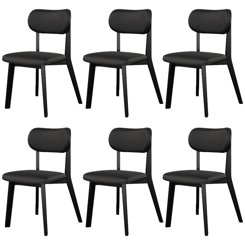 Modern Simple Side Chair Wooden Base Side Dining Chair for Home Use