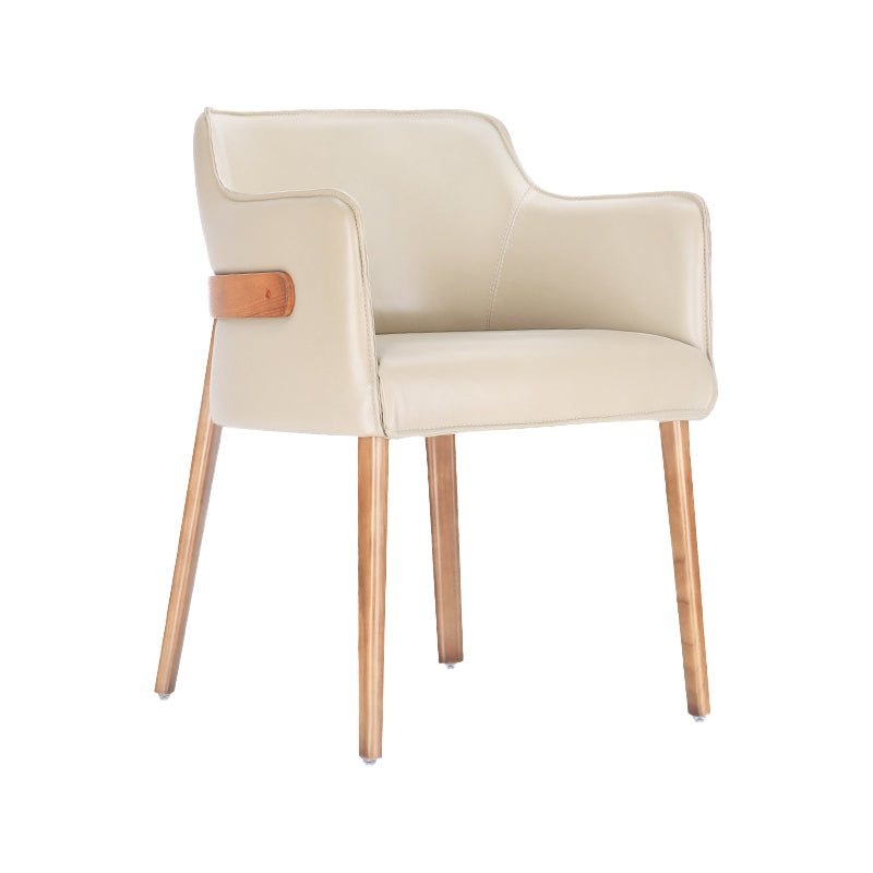 Modern Simple Arm Chair Wooden Base Dining Arm Chair for Living Room Clearhalo 'Dining Chairs' 'Dining Tables & Seating' 'dining_chair' 'furn' 'furn_dining_chair' 'Furniture' 'Kitchen & Dining Furniture' 7014738