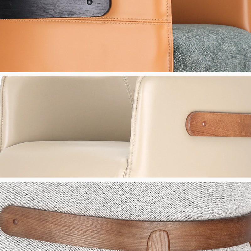 Modern Simple Arm Chair Wooden Base Dining Arm Chair for Living Room Clearhalo 'Dining Chairs' 'Dining Tables & Seating' 'dining_chair' 'furn' 'furn_dining_chair' 'Furniture' 'Kitchen & Dining Furniture' 7014740