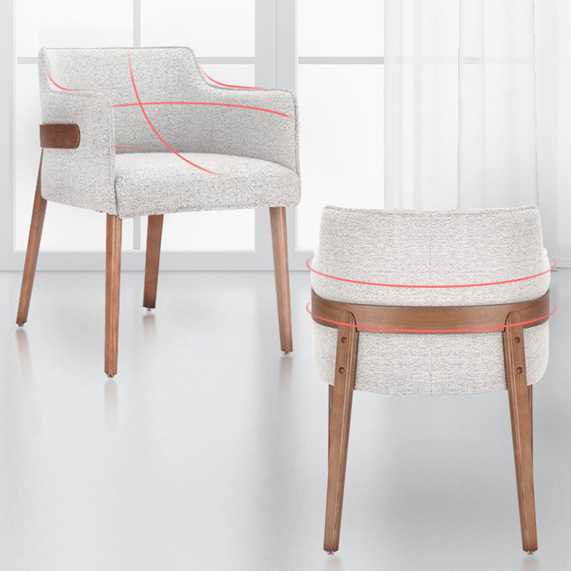 Modern Simple Arm Chair Wooden Base Dining Arm Chair for Living Room Clearhalo 'Dining Chairs' 'Dining Tables & Seating' 'dining_chair' 'furn' 'furn_dining_chair' 'Furniture' 'Kitchen & Dining Furniture' 7014746