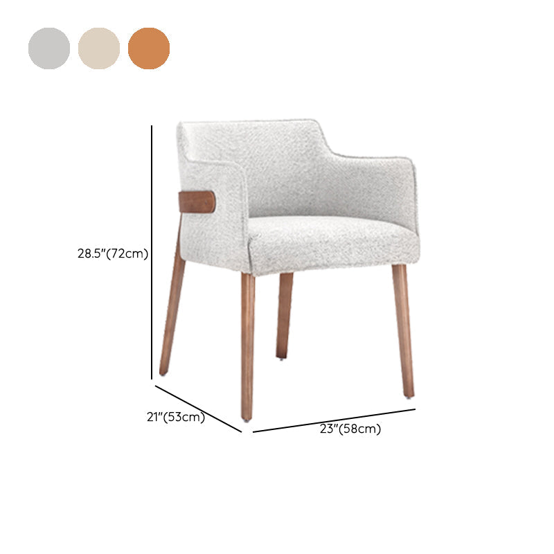 Modern Simple Arm Chair Wooden Base Dining Arm Chair for Living Room Clearhalo 'Dining Chairs' 'Dining Tables & Seating' 'dining_chair' 'furn' 'furn_dining_chair' 'Furniture' 'Kitchen & Dining Furniture' 7014753