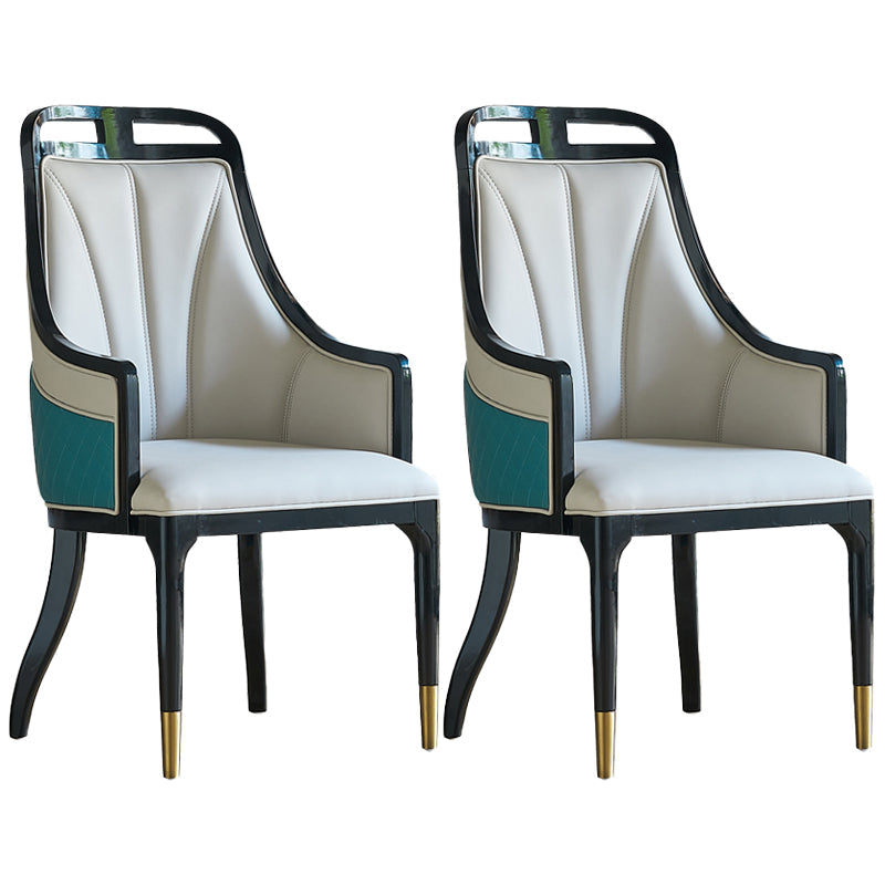 Modern Simple Arm Chair Wooden Frame Dining Arm Chair for Living Room