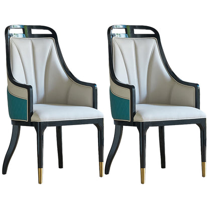 Modern Simple Arm Chair Wooden Frame Dining Arm Chair for Living Room