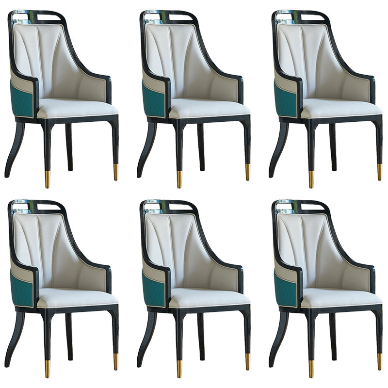 Modern Simple Arm Chair Wooden Frame Dining Arm Chair for Living Room