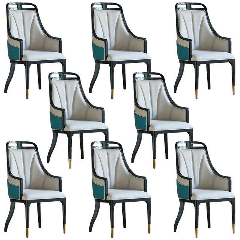 Modern Simple Arm Chair Wooden Frame Dining Arm Chair for Living Room