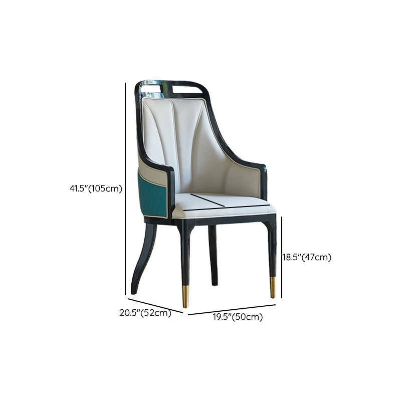 Modern Simple Arm Chair Wooden Frame Dining Arm Chair for Living Room