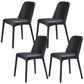 Faux Leather Kitchen Dining Chairs Parsons Chairs with Metal Base