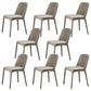 Faux Leather Kitchen Dining Chairs Parsons Chairs with Metal Base
