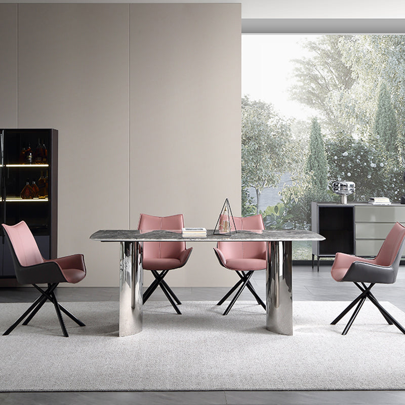 Chaise de bras de style industriel chaise du bras à manger rembourré pour le salon