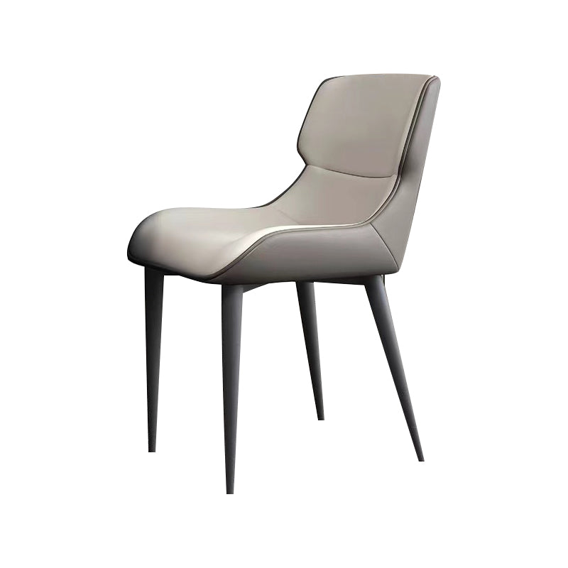 Modern Simple Side Chair Leather Side Dining Chair for Living Room Clearhalo 'Dining Chairs' 'Dining Tables & Seating' 'dining_chair' 'furn' 'furn_dining_chair' 'Furniture' 'Kitchen & Dining Furniture' 7014846