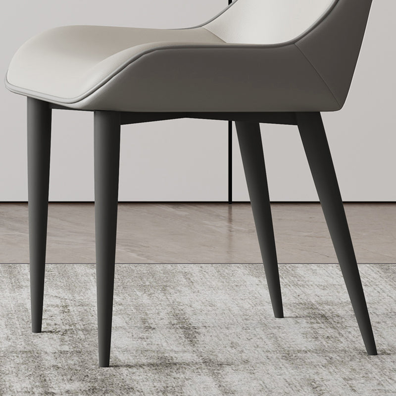 Modern Simple Side Chair Leather Side Dining Chair for Living Room Clearhalo 'Dining Chairs' 'Dining Tables & Seating' 'dining_chair' 'furn' 'furn_dining_chair' 'Furniture' 'Kitchen & Dining Furniture' 7014848