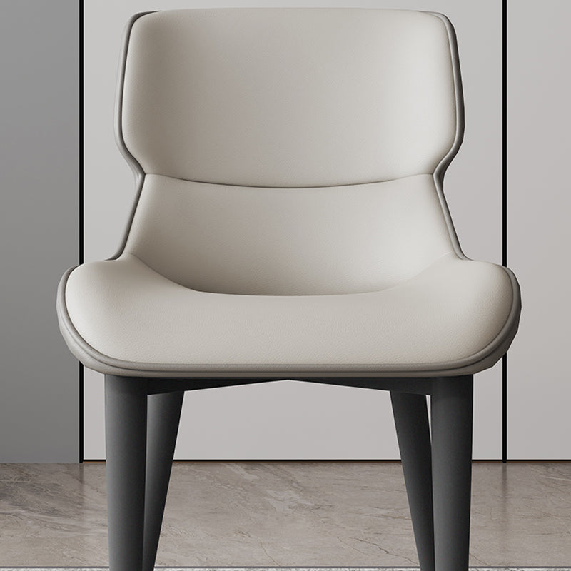 Modern Simple Side Chair Leather Side Dining Chair for Living Room Clearhalo 'Dining Chairs' 'Dining Tables & Seating' 'dining_chair' 'furn' 'furn_dining_chair' 'Furniture' 'Kitchen & Dining Furniture' 7014851