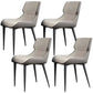 Modern Simple Side Chair Leather Side Dining Chair for Living Room Khaki 4 Piece Set Clearhalo 'Dining Chairs' 'Dining Tables & Seating' 'dining_chair' 'furn' 'furn_dining_chair' 'Furniture' 'Kitchen & Dining Furniture' 7014861