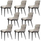 Modern Simple Side Chair Leather Side Dining Chair for Living Room Khaki 8 Piece Set Clearhalo 'Dining Chairs' 'Dining Tables & Seating' 'dining_chair' 'furn' 'furn_dining_chair' 'Furniture' 'Kitchen & Dining Furniture' 7014863