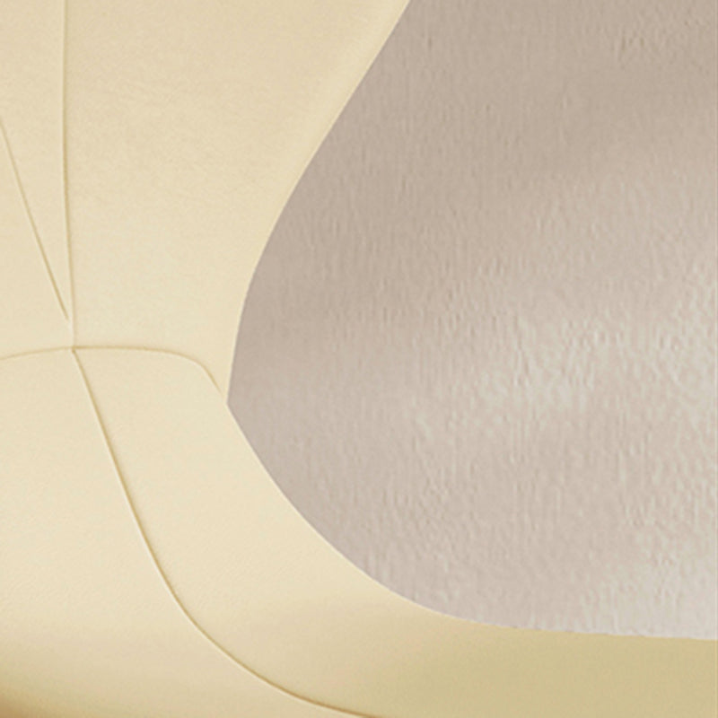 Chaise latéral simple moderne en faux cuir chaise de salle à manger sans bras avec base en métal