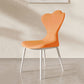Chaise latéral simple moderne en faux cuir chaise de salle à manger sans bras avec base en métal