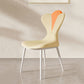 Chaise latéral simple moderne en faux cuir chaise de salle à manger sans bras avec base en métal