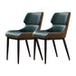 Modern Simple Side Chair Faux Leather Side Dining Chair with Metal Base for Home Use