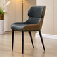 Modern Simple Side Chair Faux Leather Side Dining Chair with Metal Base for Home Use