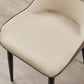Modern Simple Side Chair Faux Leather Side Dining Chair with Metal Base for Home Use