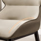 Modern Simple Side Chair Faux Leather Side Dining Chair with Metal Base for Home Use