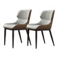 Modern Simple Side Chair Faux Leather Side Dining Chair with Metal Base for Home Use