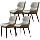 Modern Simple Side Chair Faux Leather Side Dining Chair with Metal Base for Home Use