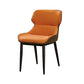 Modern Simple Side Chair Faux Leather Side Dining Chair with Metal Base for Home Use