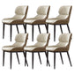Modern Simple Side Chair Faux Leather Side Dining Chair with Metal Base for Home Use